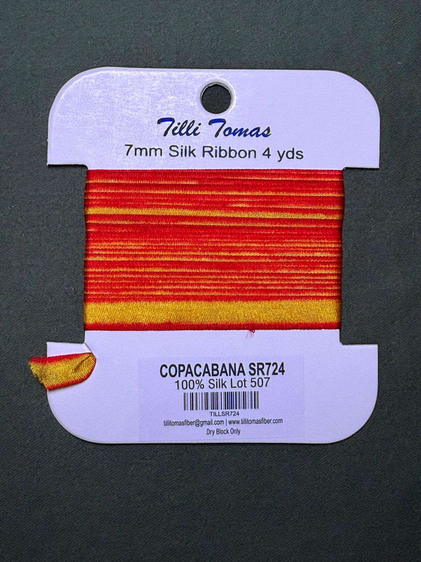 7mm Silk Ribbon 724 Copacabana