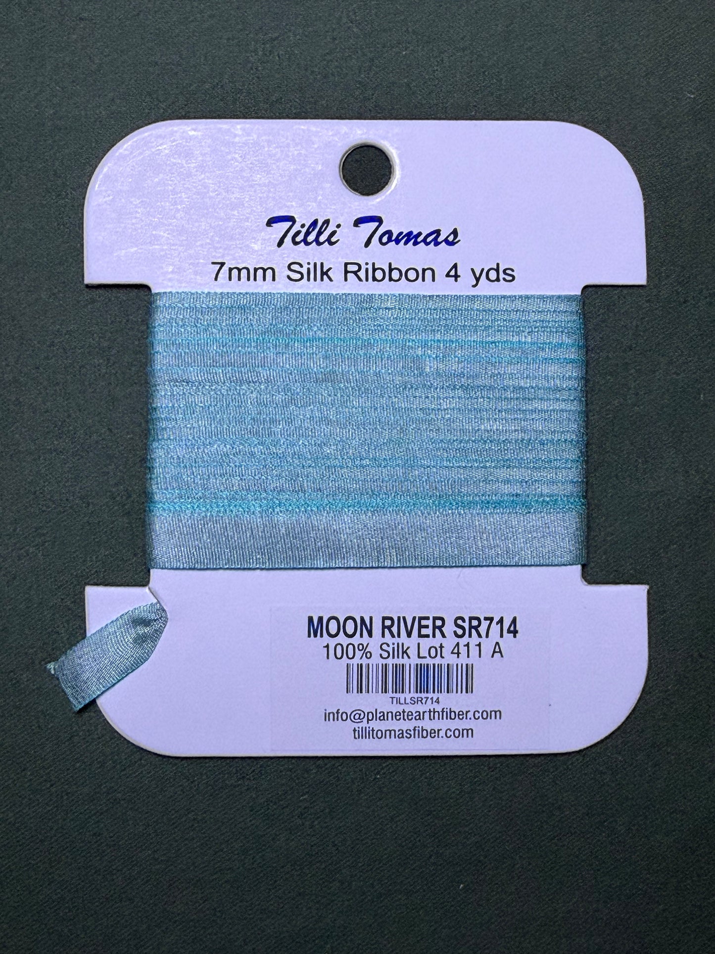 7mm Silk Ribbon 714 Moon River