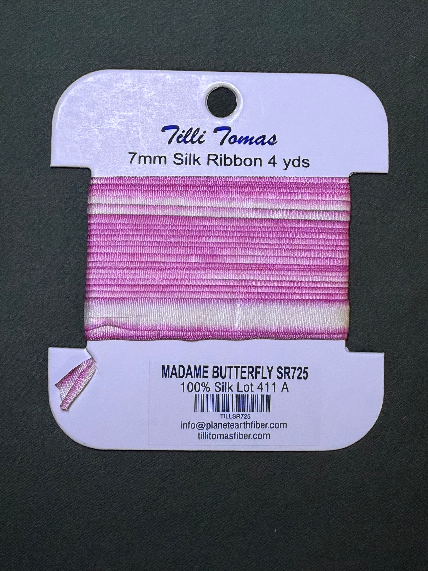 7mm Silk Ribbon 725 Madame Butterfly