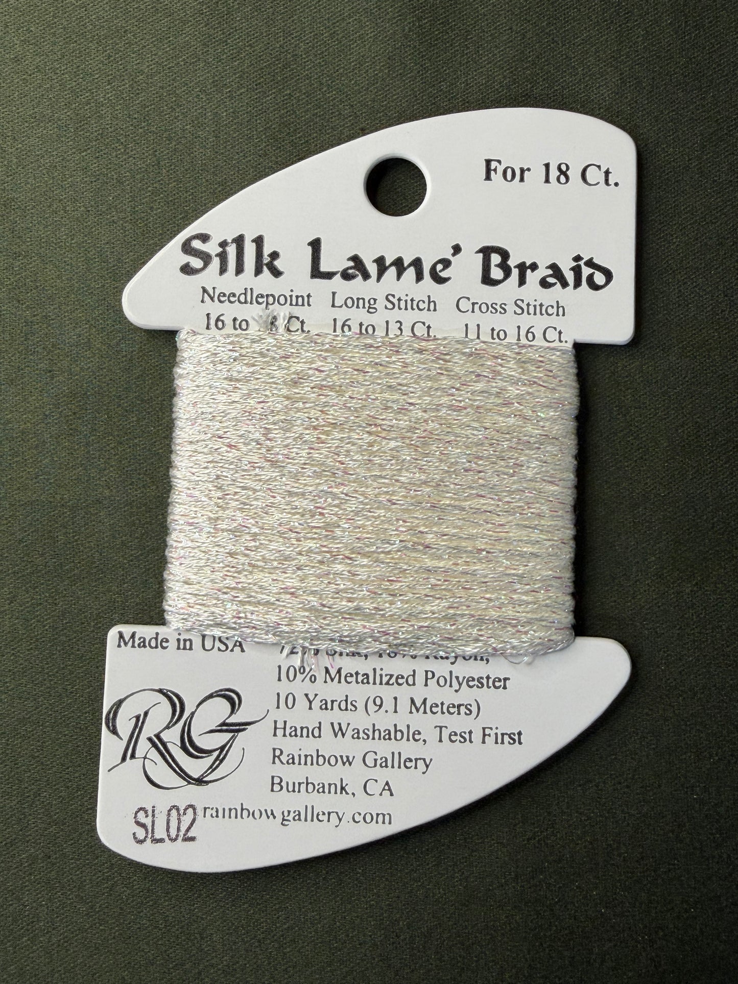 Silk Lame' Brd SL02-White
