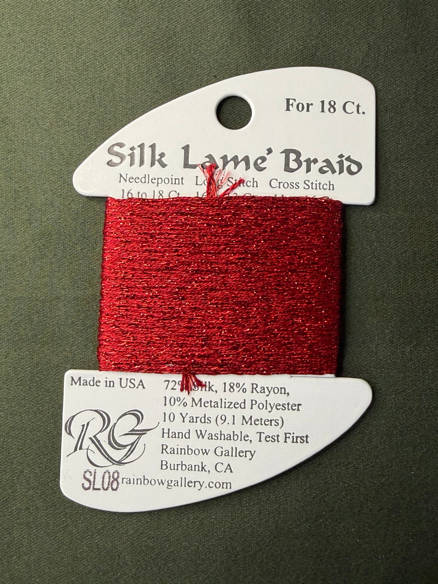 Silk Lame' Brd SL08-Red