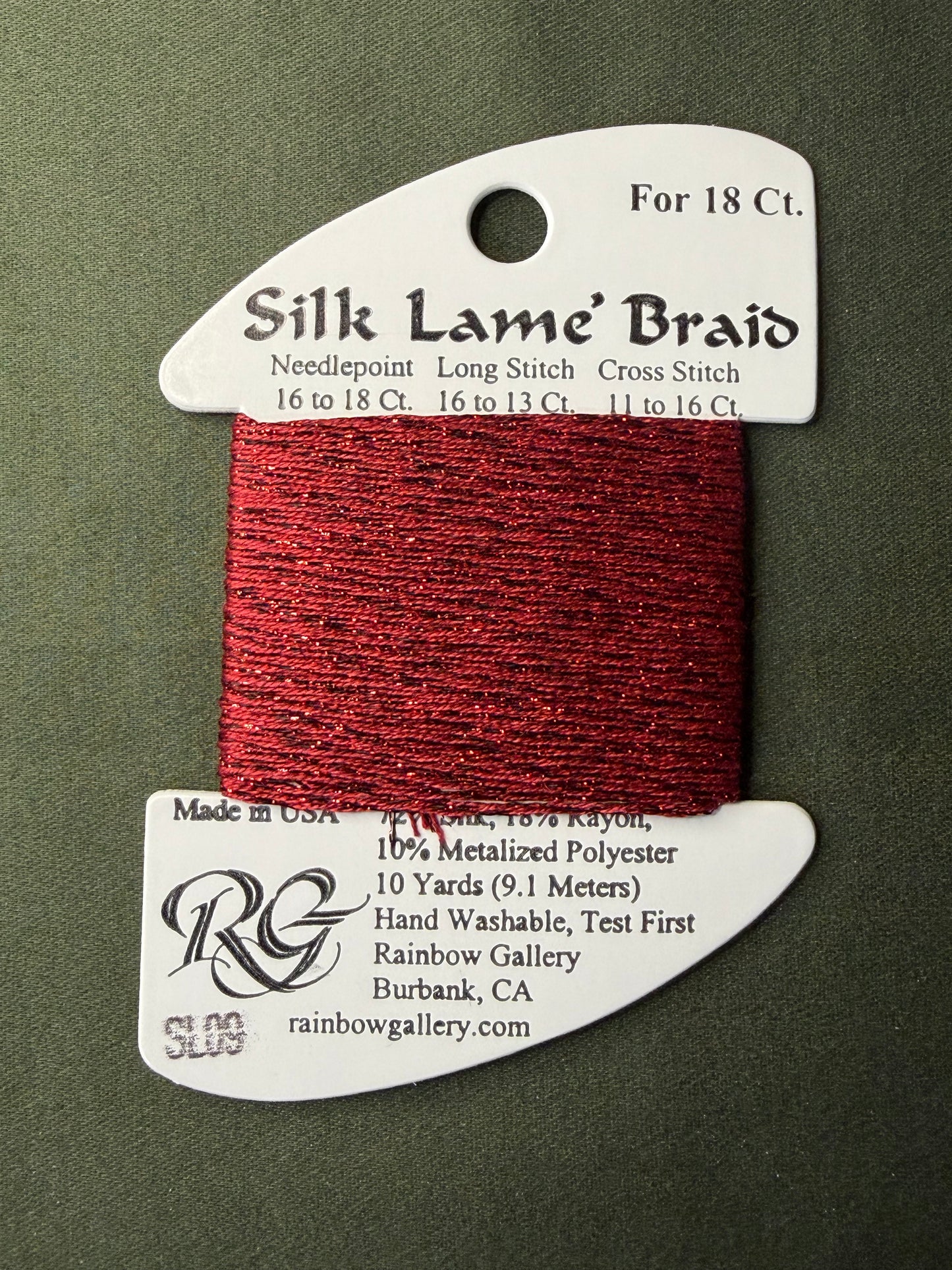 Silk Lame' Brd SL09-Dark Red