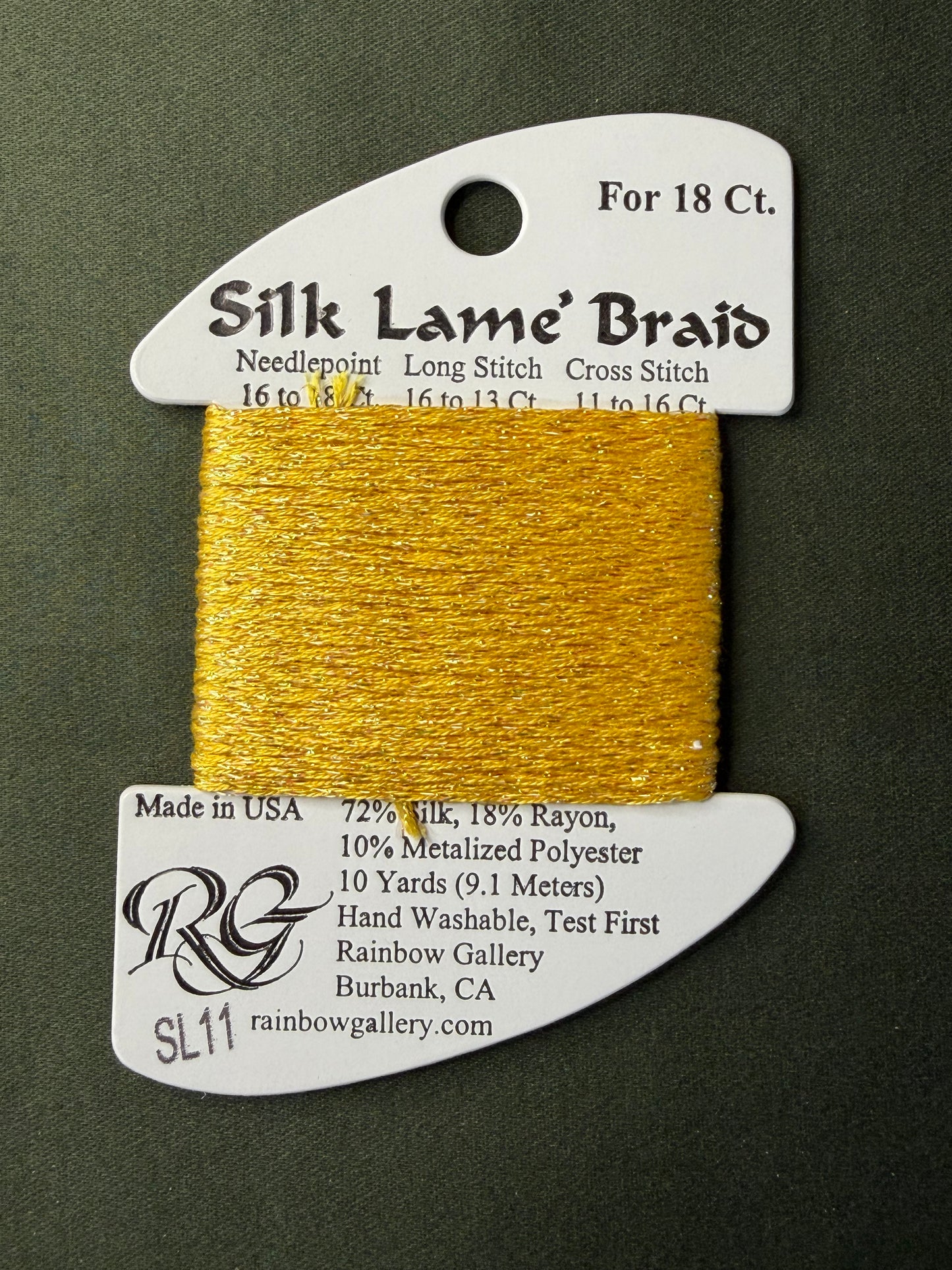 Silk Lame' Brd SL11-Yellow