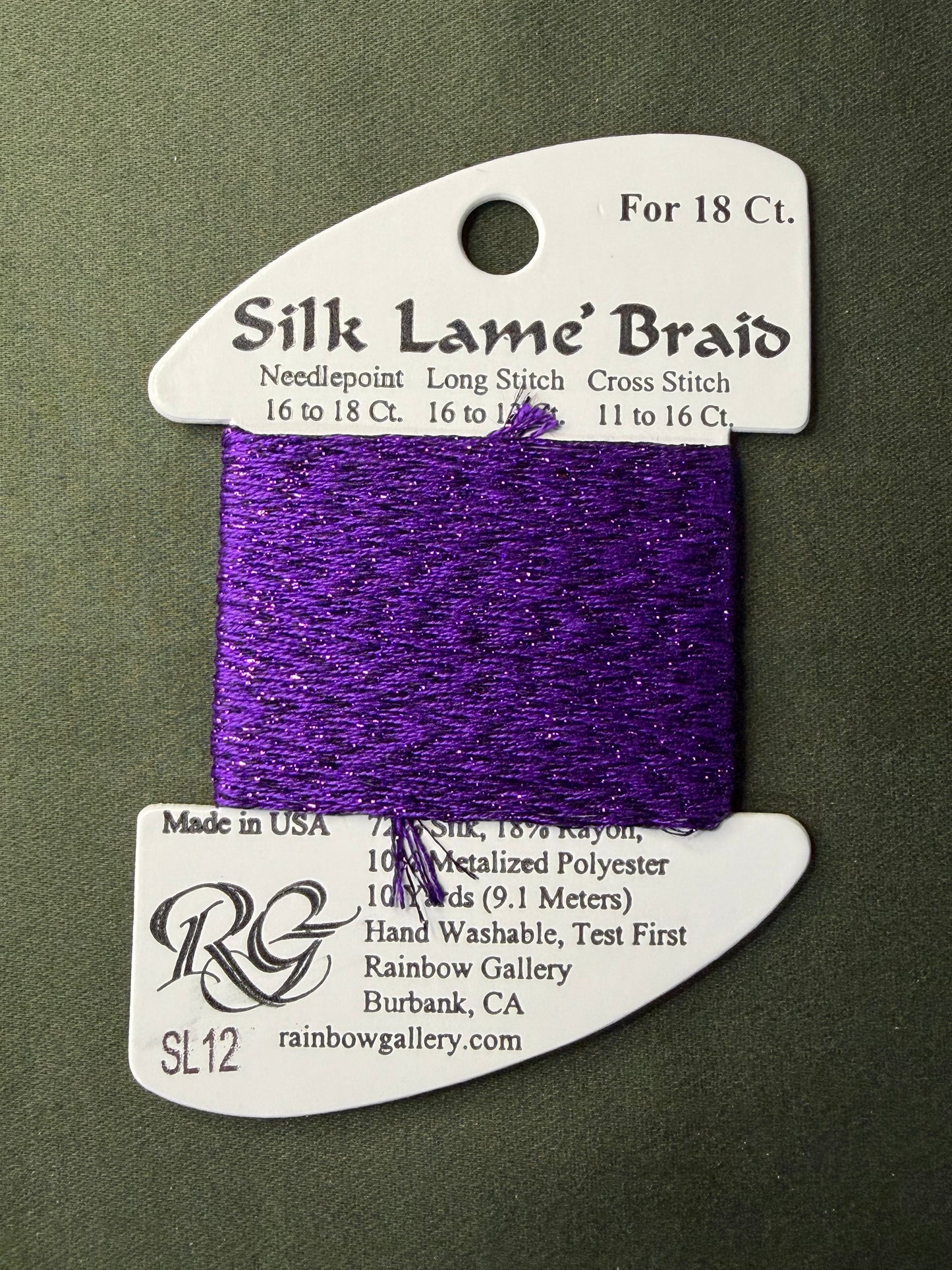 Silk Lame' Brd SL12-Purple