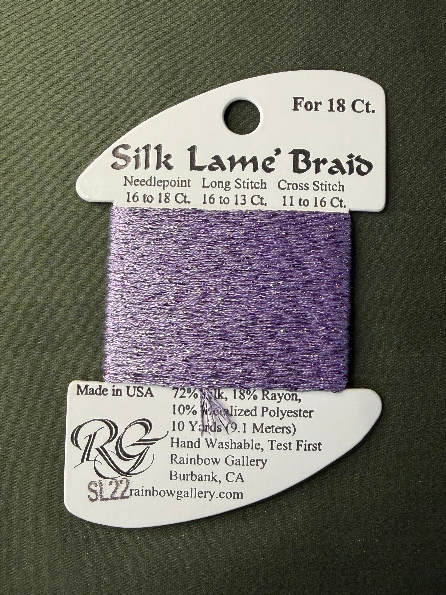 Silk Lame' Brd SL22-Lavender