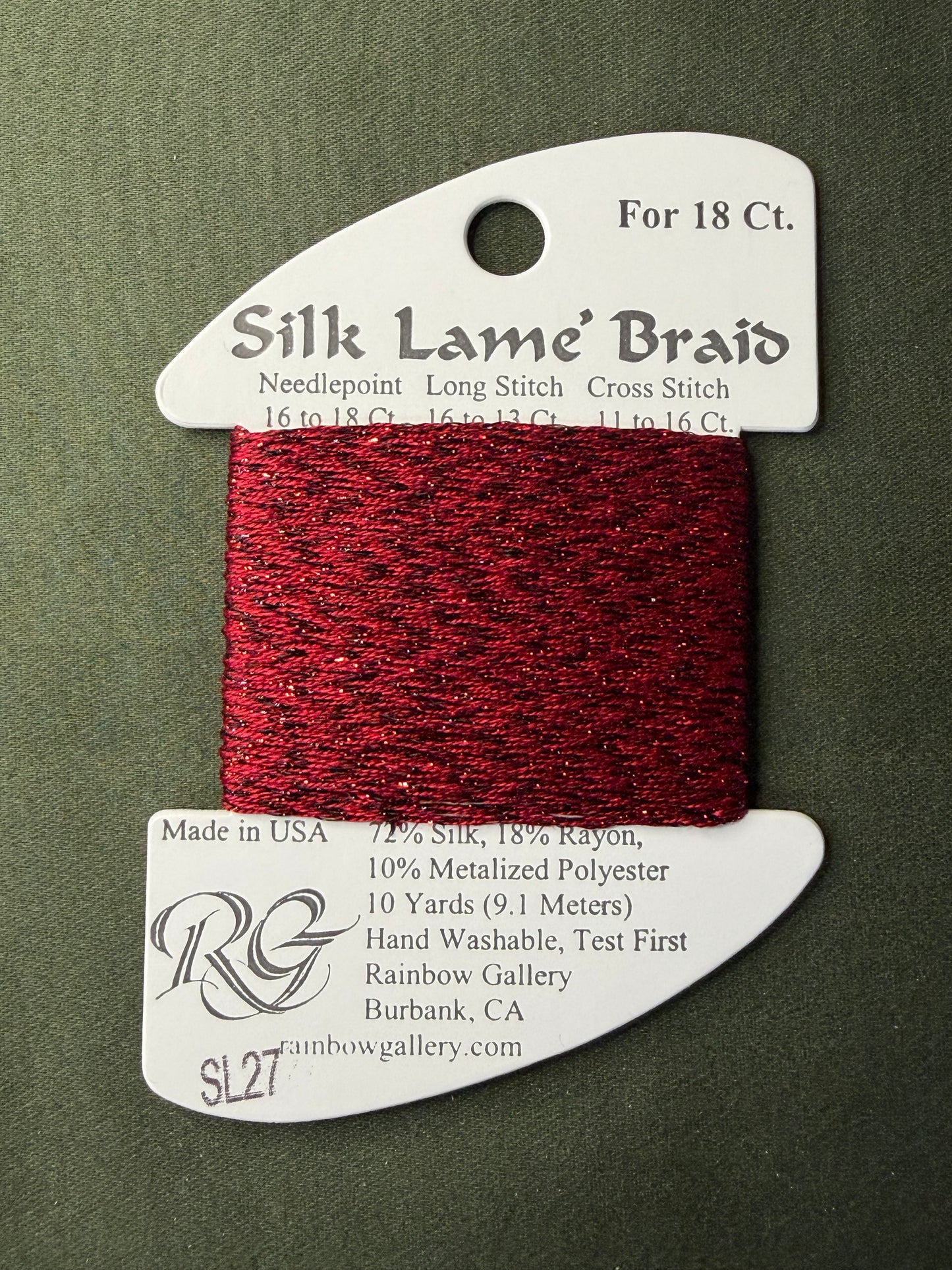 Silk Lame' Brd SL27-Garnet