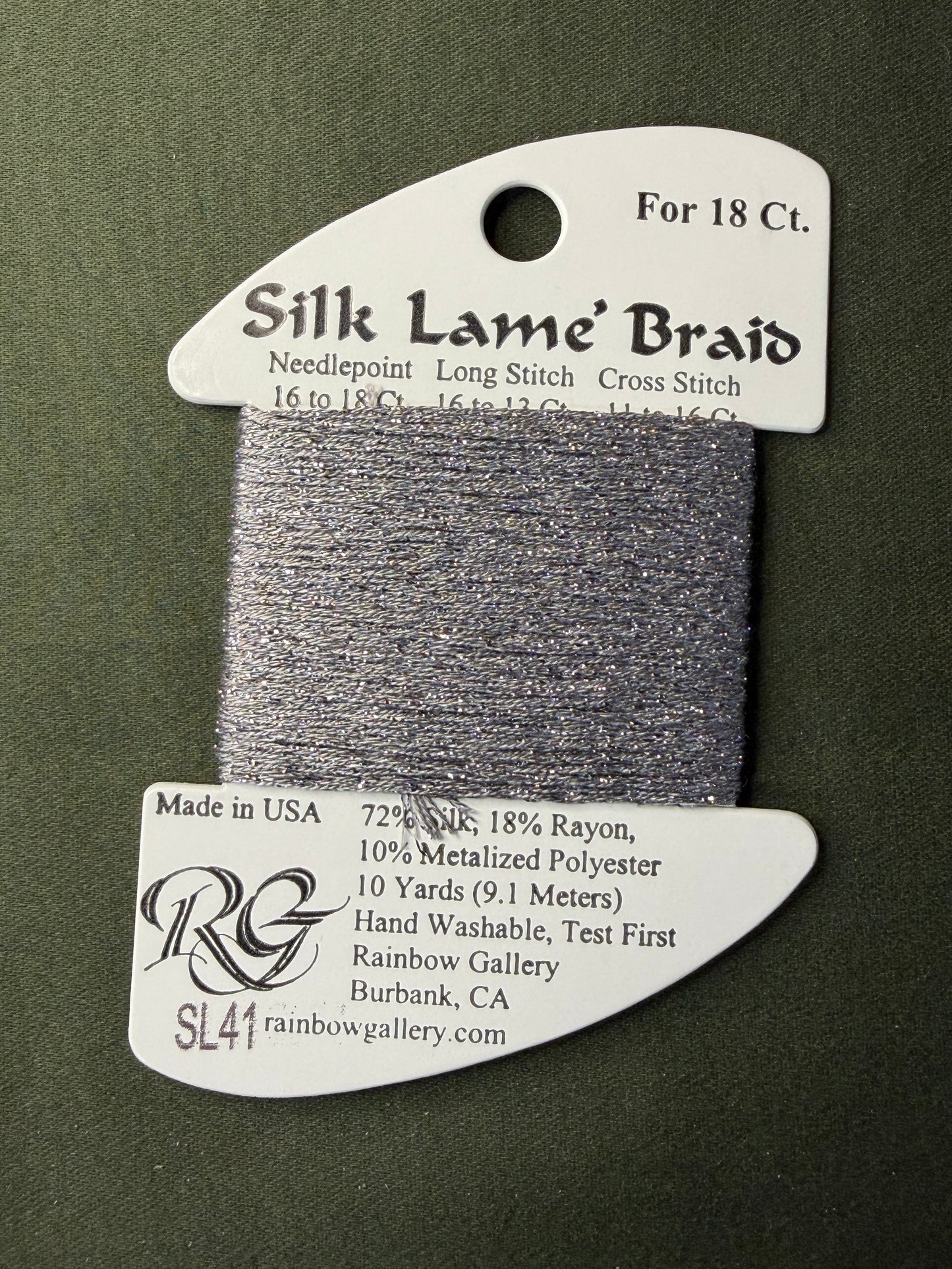 Silk Lame' Brd SL41-Pewter