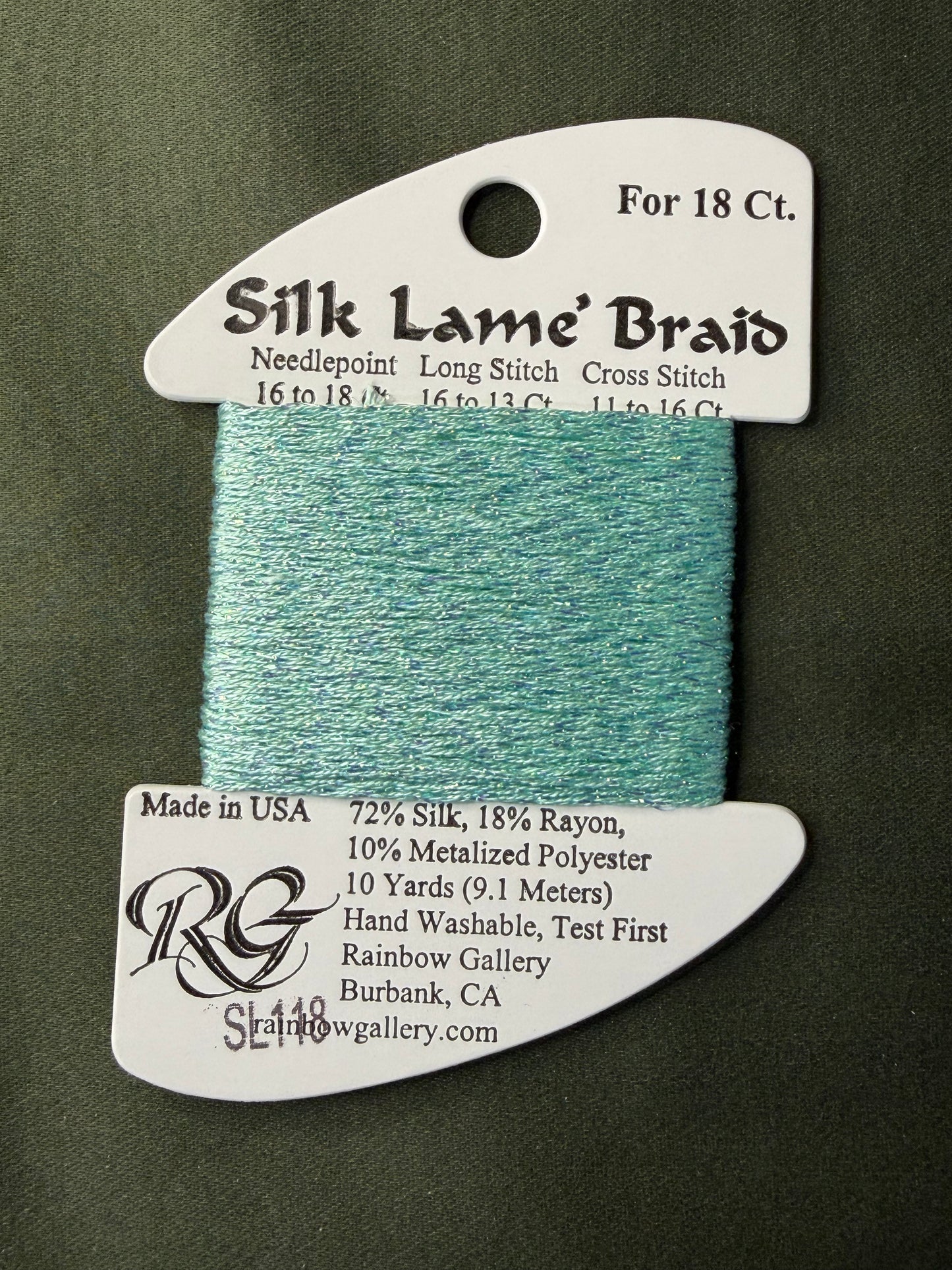 Silk Lame' Brd SL118-Sea Spray