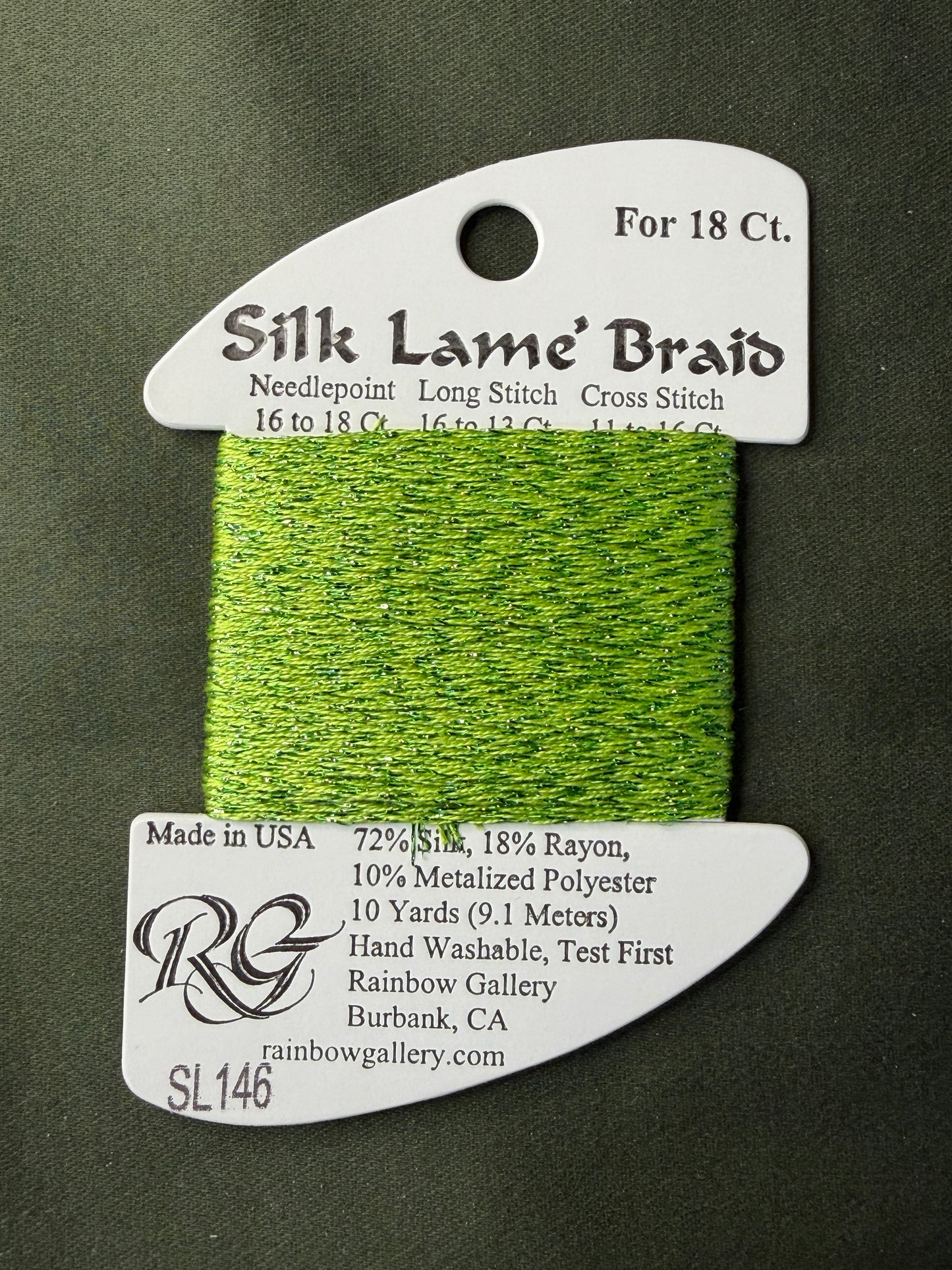 Silk Lame' Brd SL146-Apple Gren