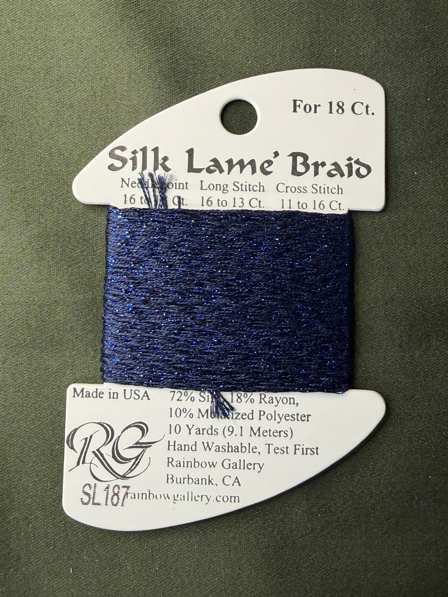 Silk Lame' Brd SL187-Mood Indgo