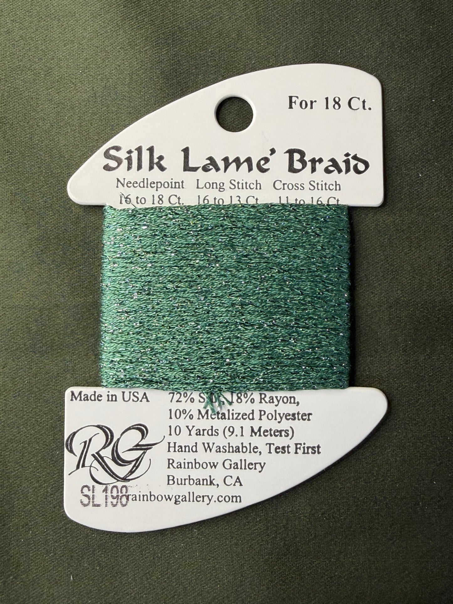 Silk Lame' Brd SL198-Wasabi
