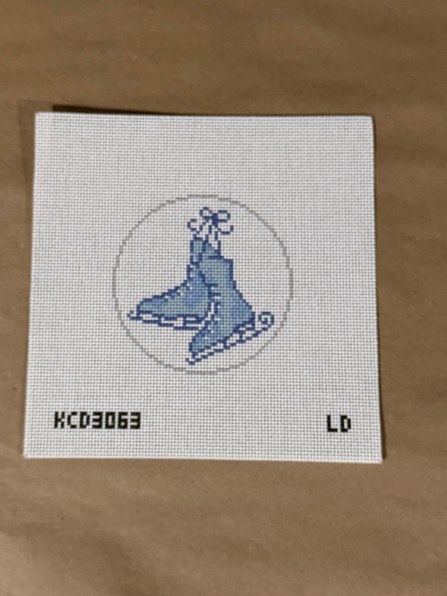 Ice Skate Ornament Printed Canvas