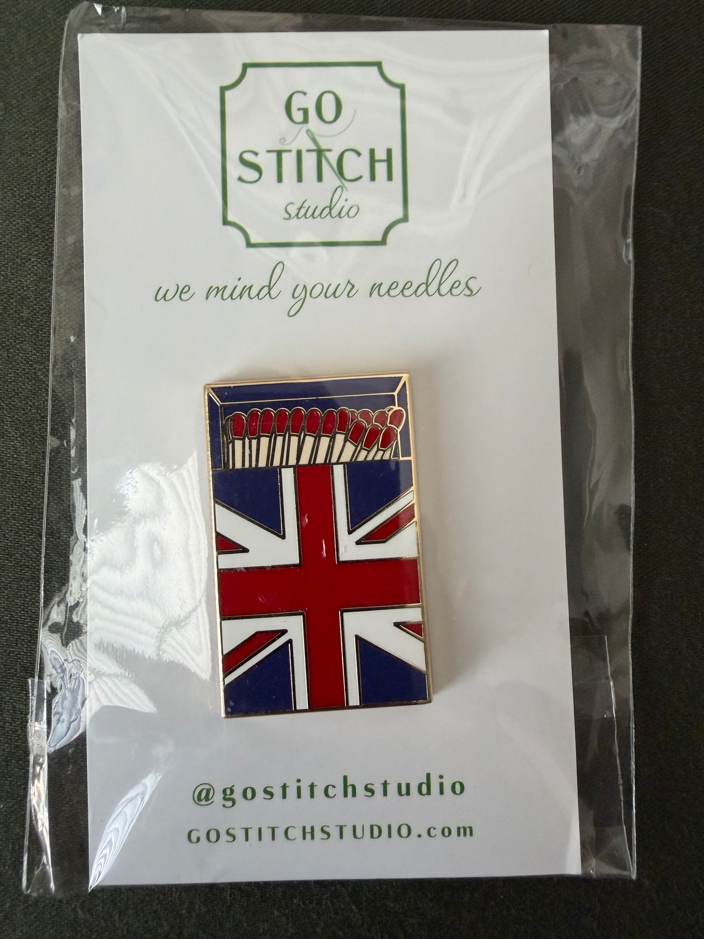 British Flag Matchbox Needleminder