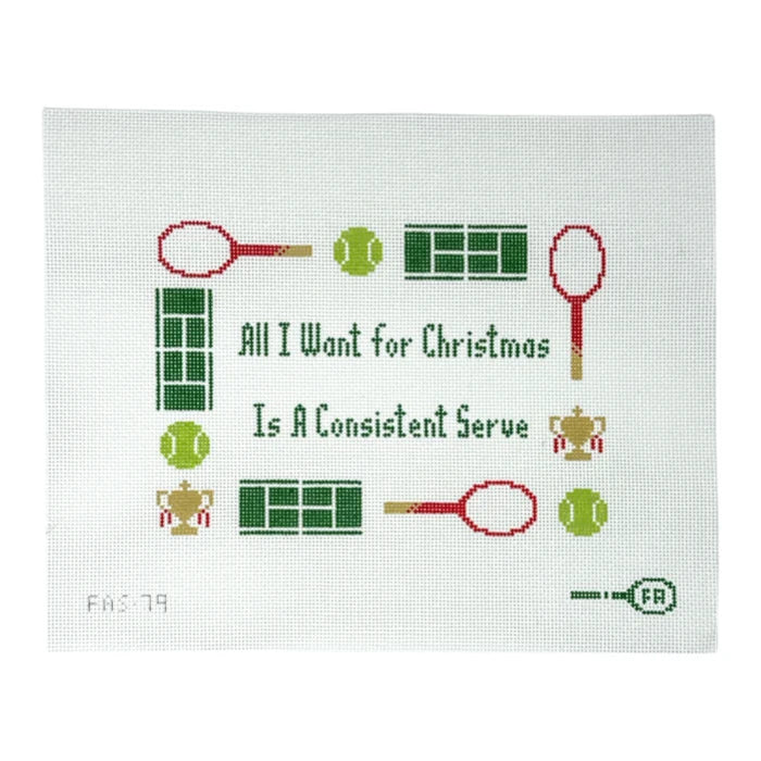 All I Want for Christmas is a Consistent Serve Needlepoint Canvas