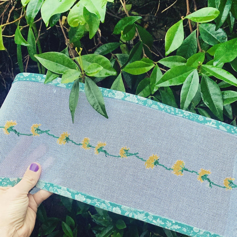 Dandelion Chain Belt or Hat Band Needlepoint Canvas