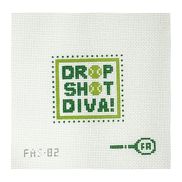 Drop Shot Diva Needlepoint Canvas