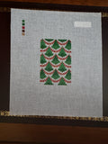 Bargello Christmas Tree Bag Tag