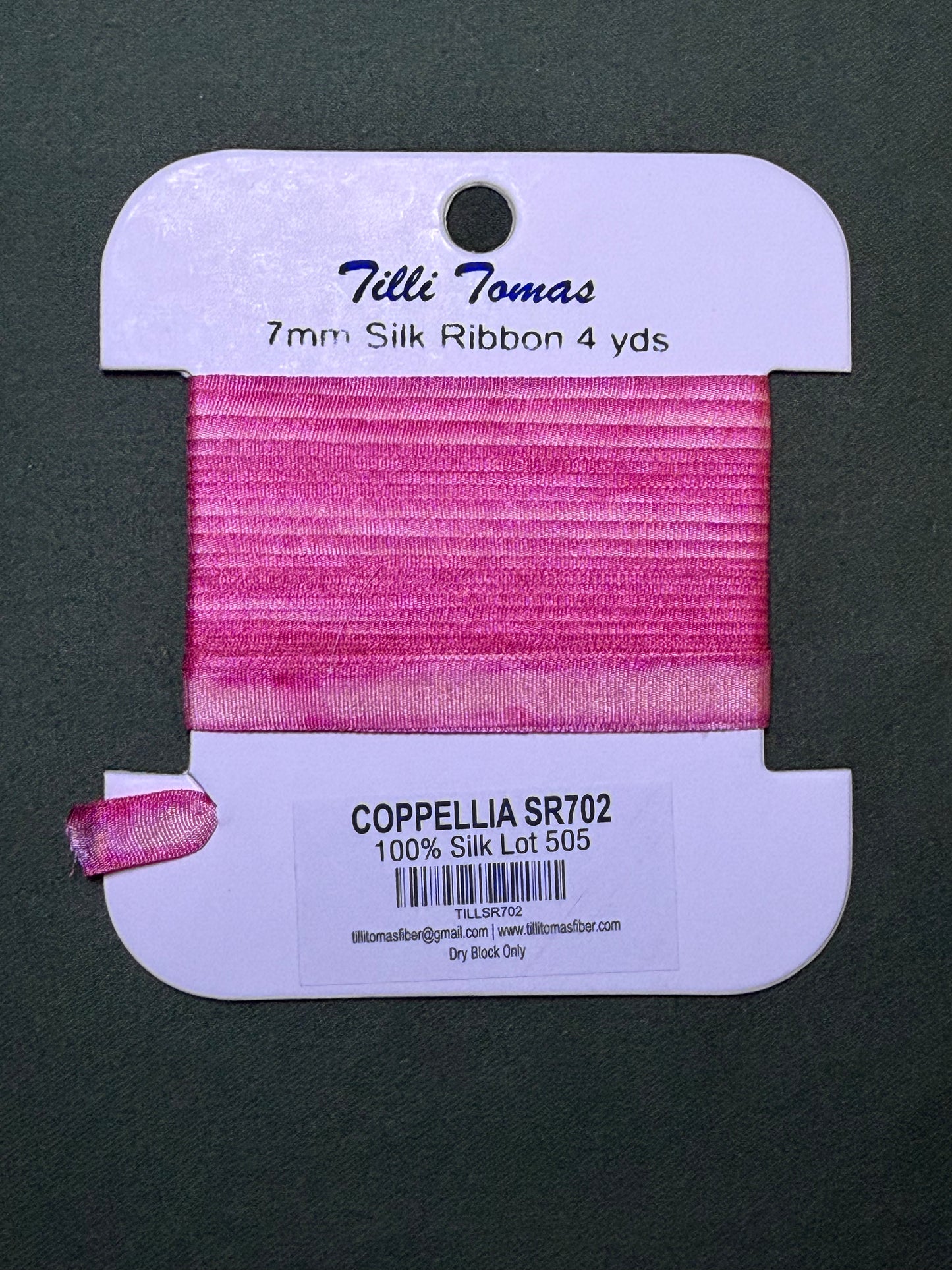 7mm Silk Ribbon 702 Coppellia