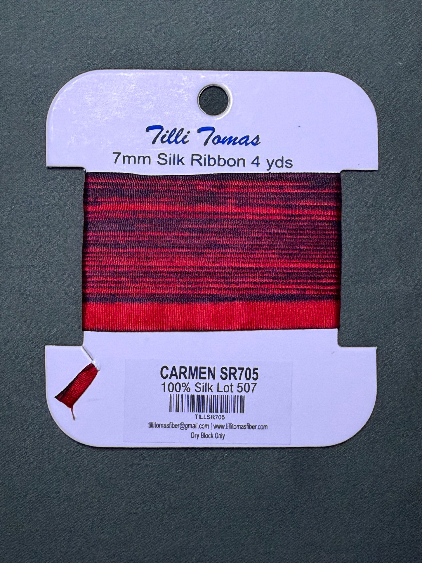 7mm Silk Ribbon 705 Carmen