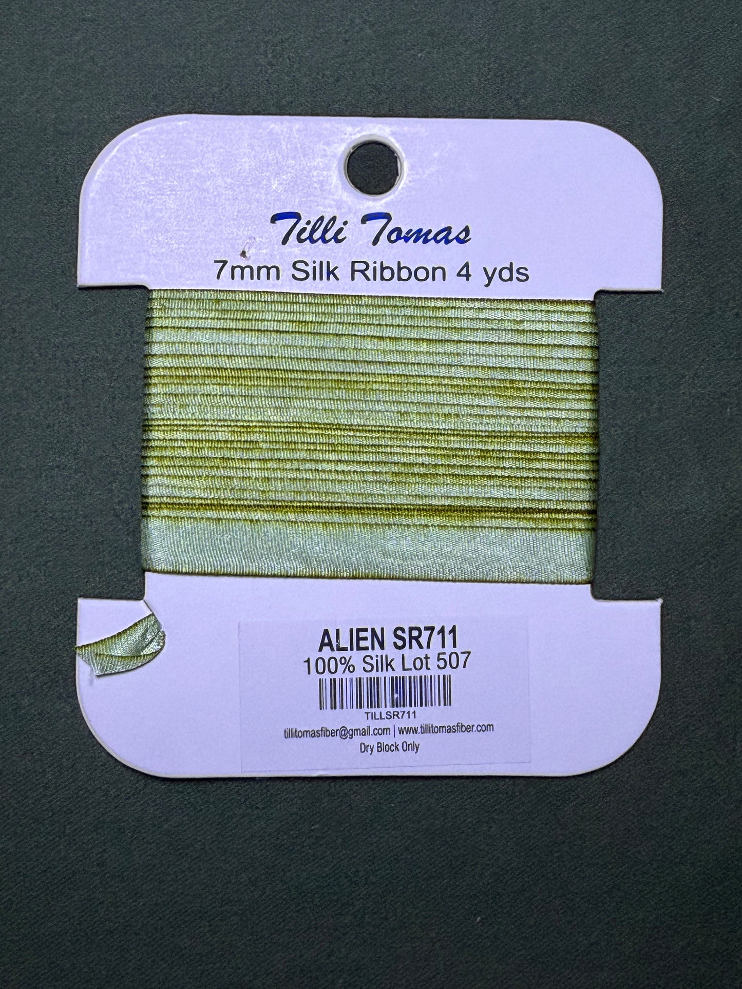 7mm Silk Ribbon 711 Alien