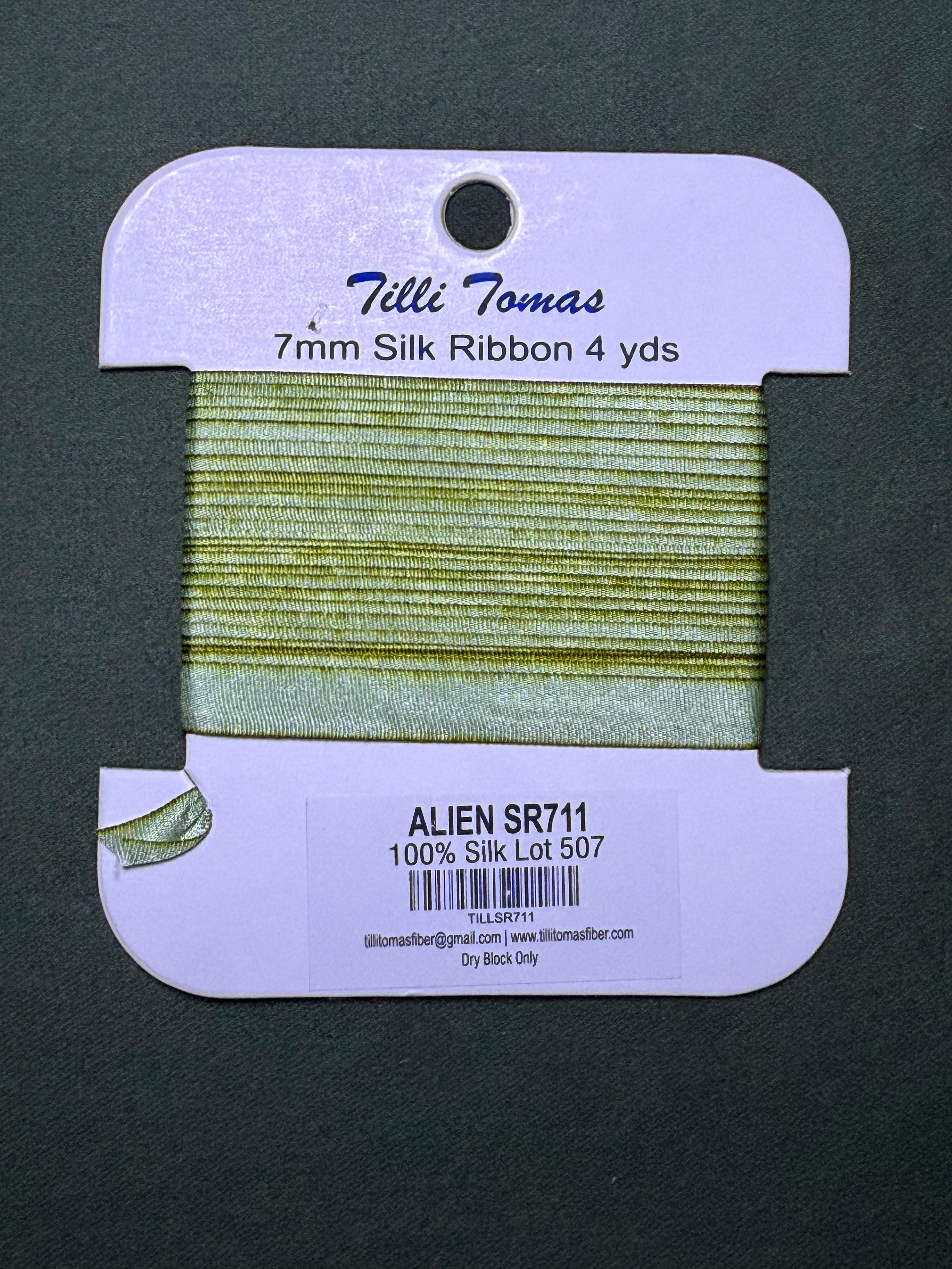 7mm Silk Ribbon 711 Alien