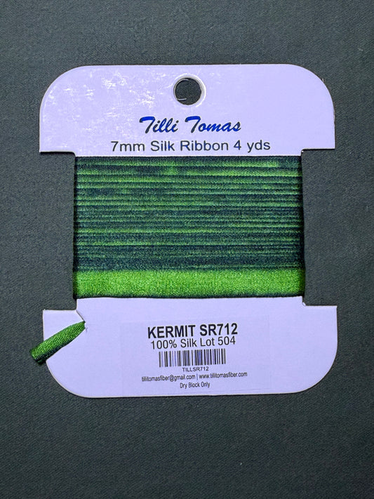 7mm Silk Ribbon 712 Kermit