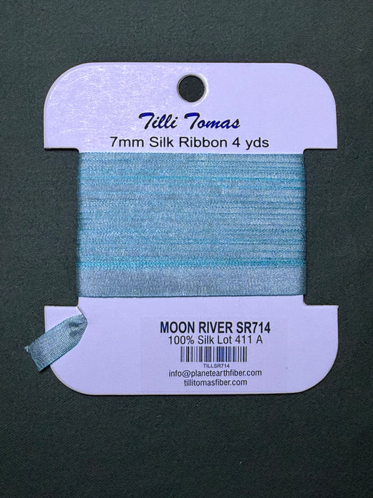7mm Silk Ribbon 714 Moon River