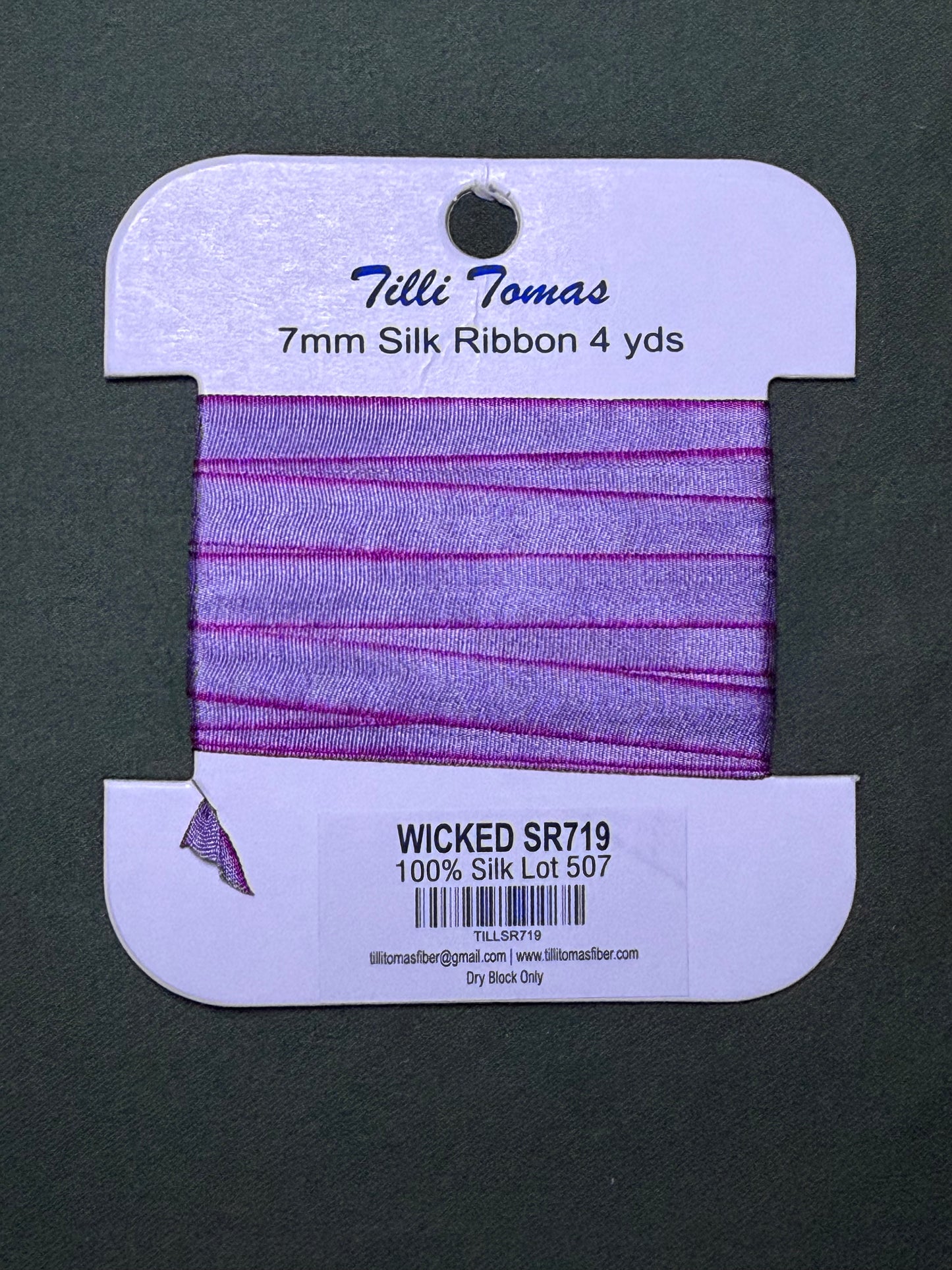 7mm Silk Ribbon 719 Wicked