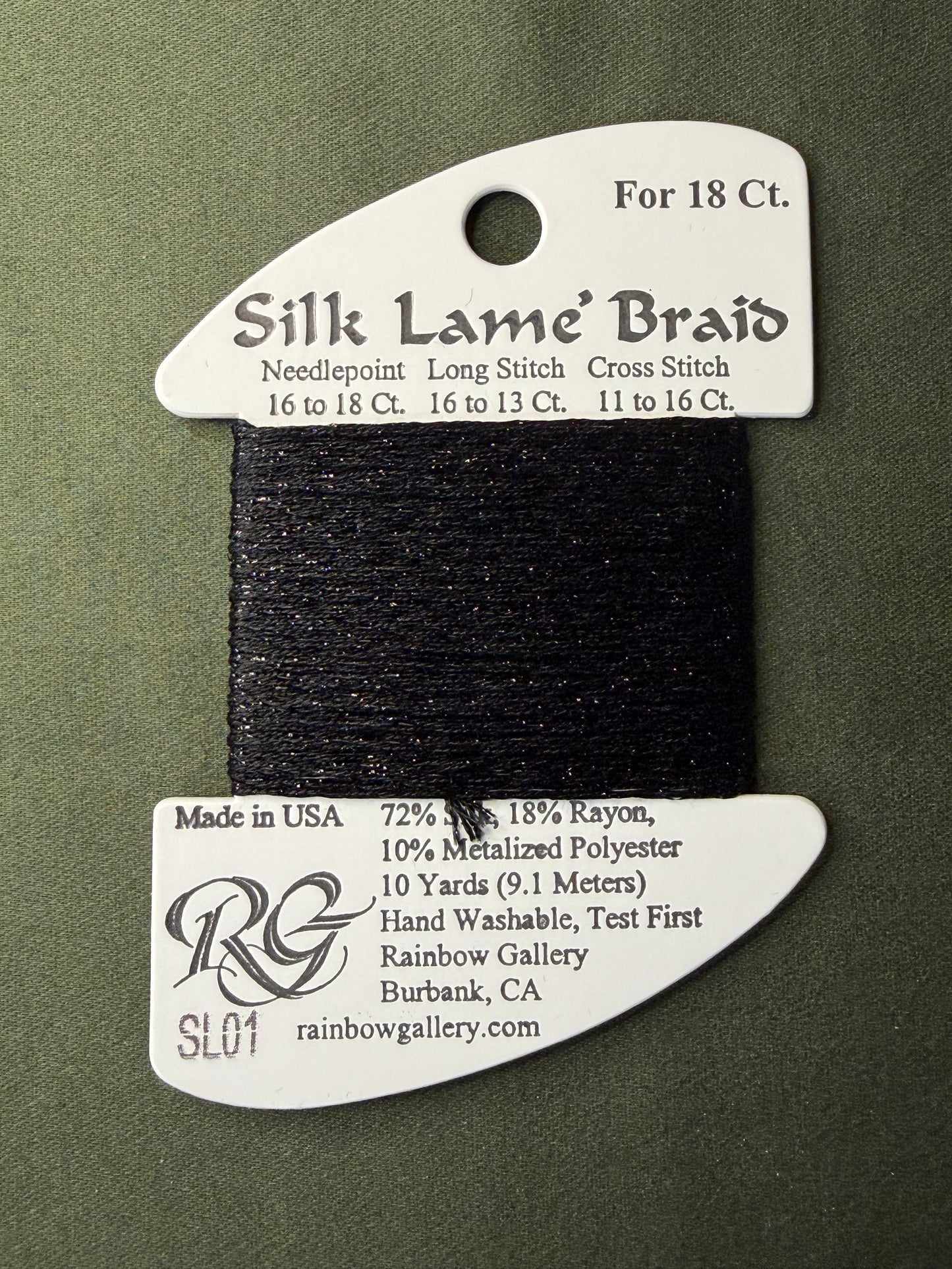 Silk Lame' Brd SL01-Black