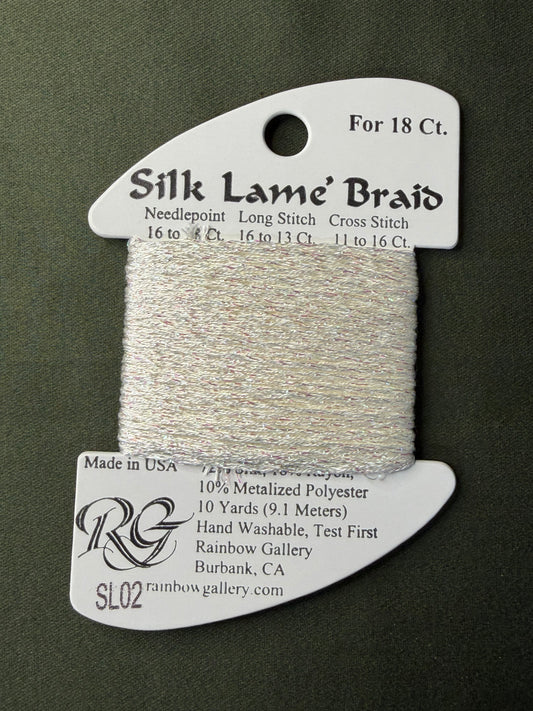 Silk Lame' Brd SL02-White