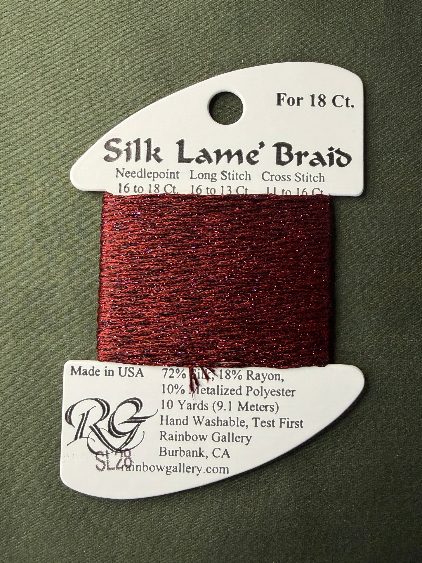 Silk Lame' Brd SL28-Burgundy
