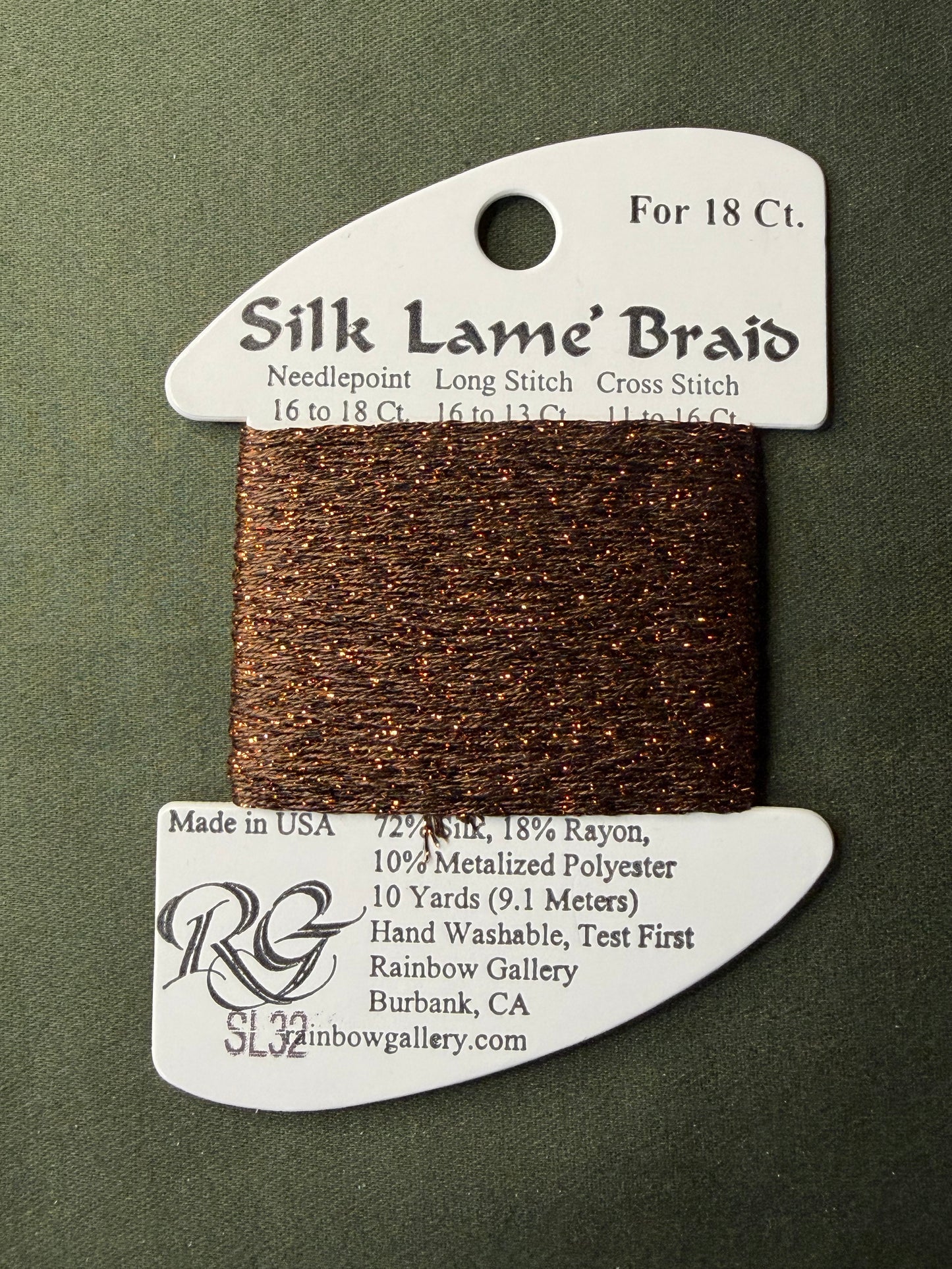 Silk Lame' Brd SL32-Coffee