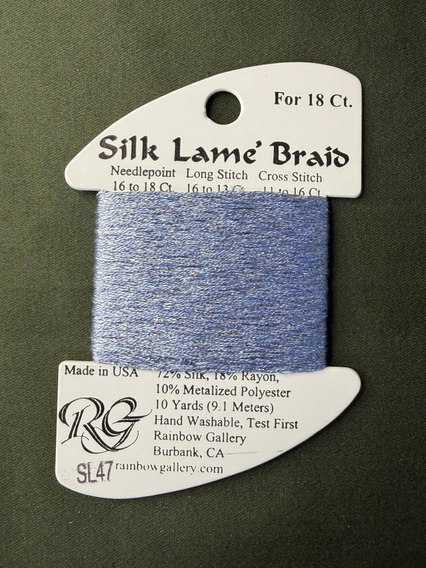 Silk Lame' Brd SL47-Lavndr Blue
