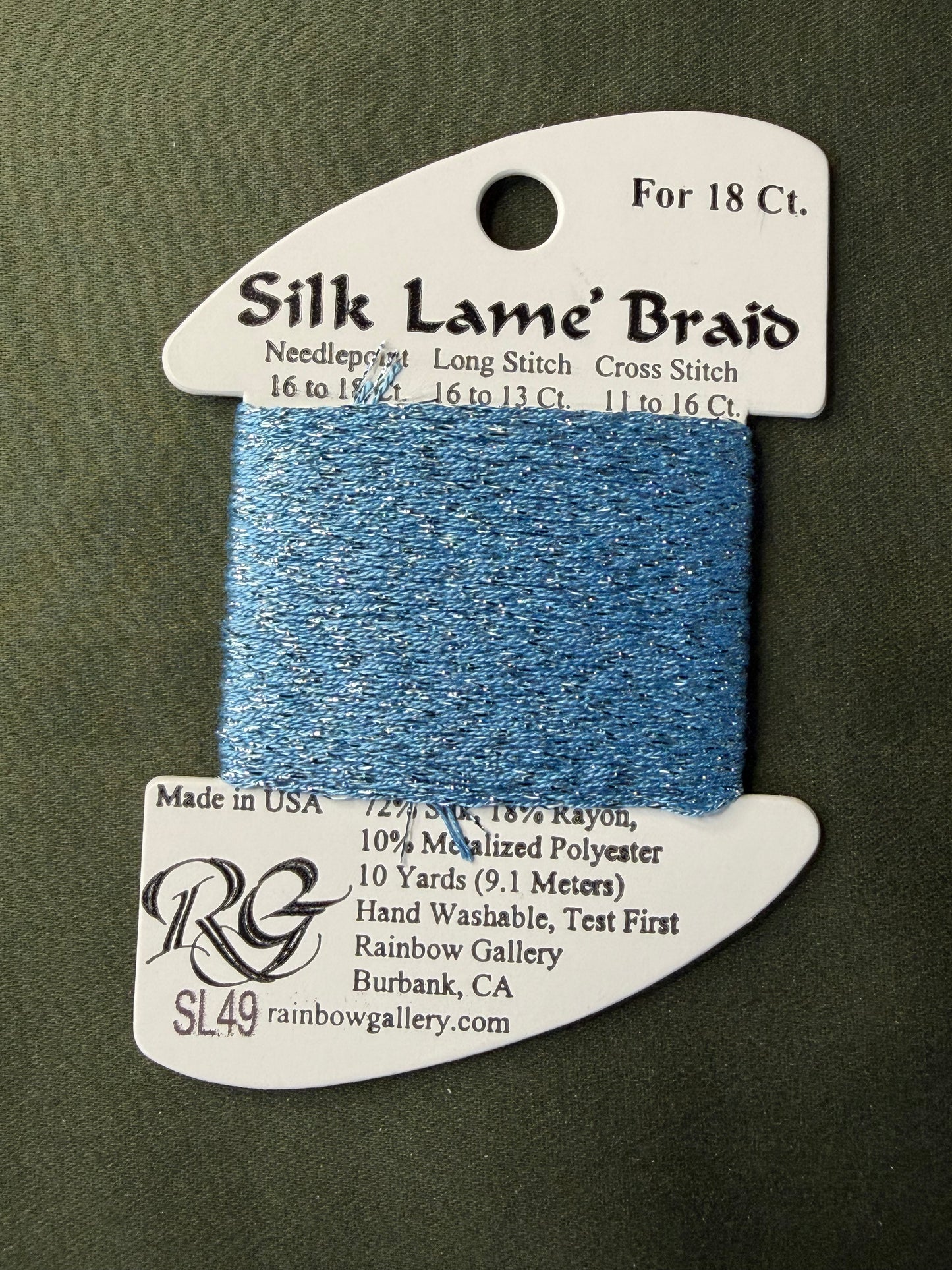 Silk Lame' Brd SL49-China Blue