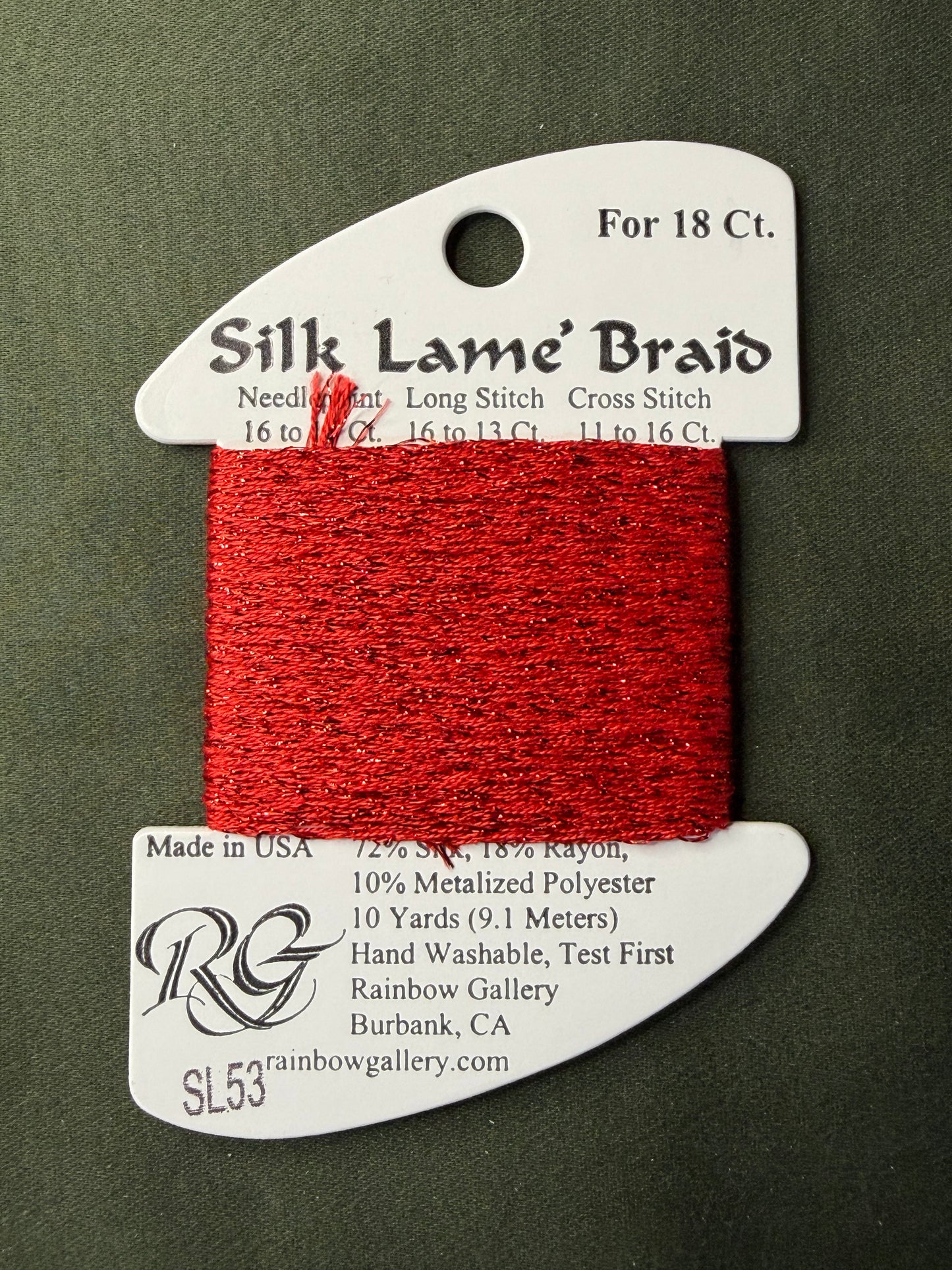 Silk Lame' Brd SL53-Crimson