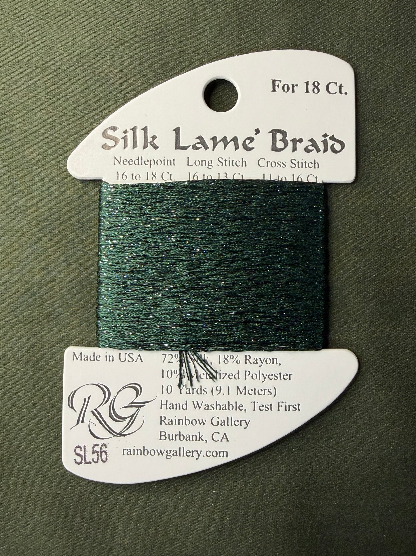 Silk Lame' Brd SL56-Forest Green