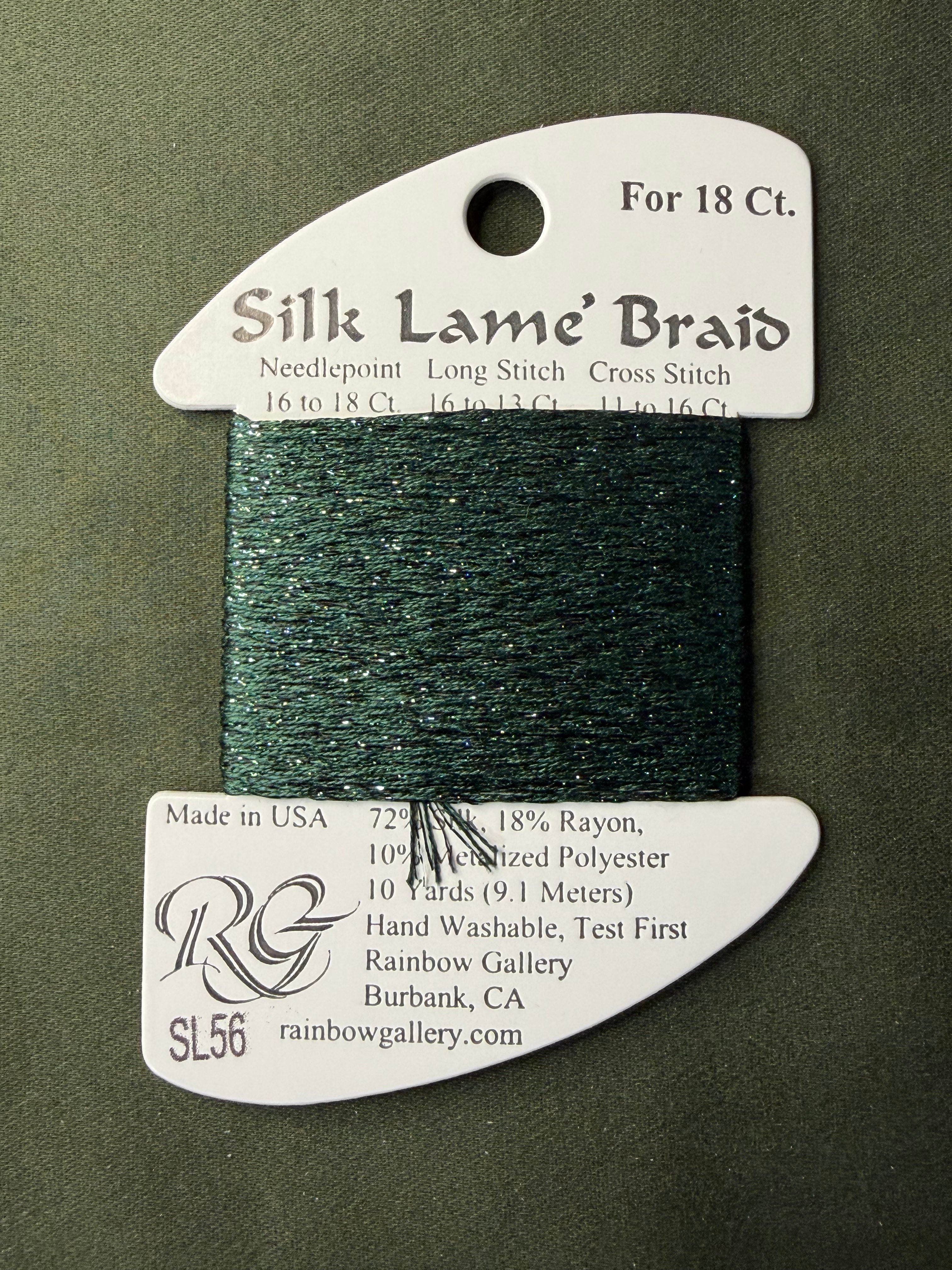 Silk Lame' Brd SL56-Forest Green