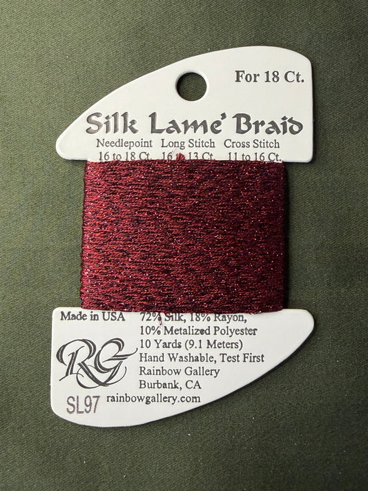 Silk Lame' Brd SL97-Ruby Red