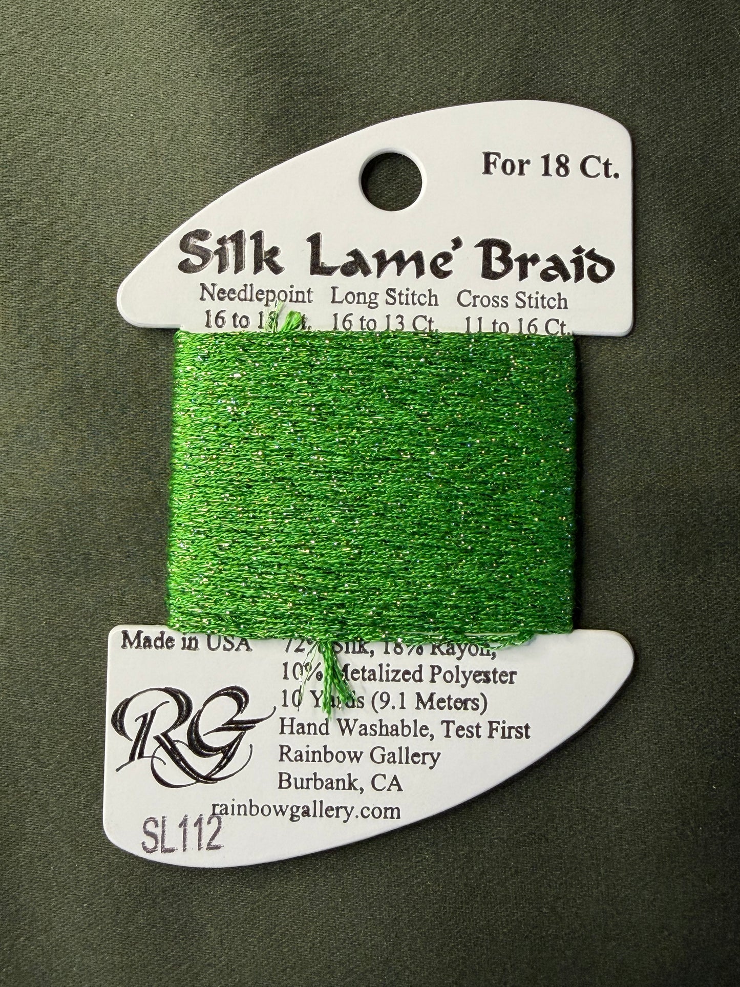 Silk Lame' Brd SL112-Spring Grn