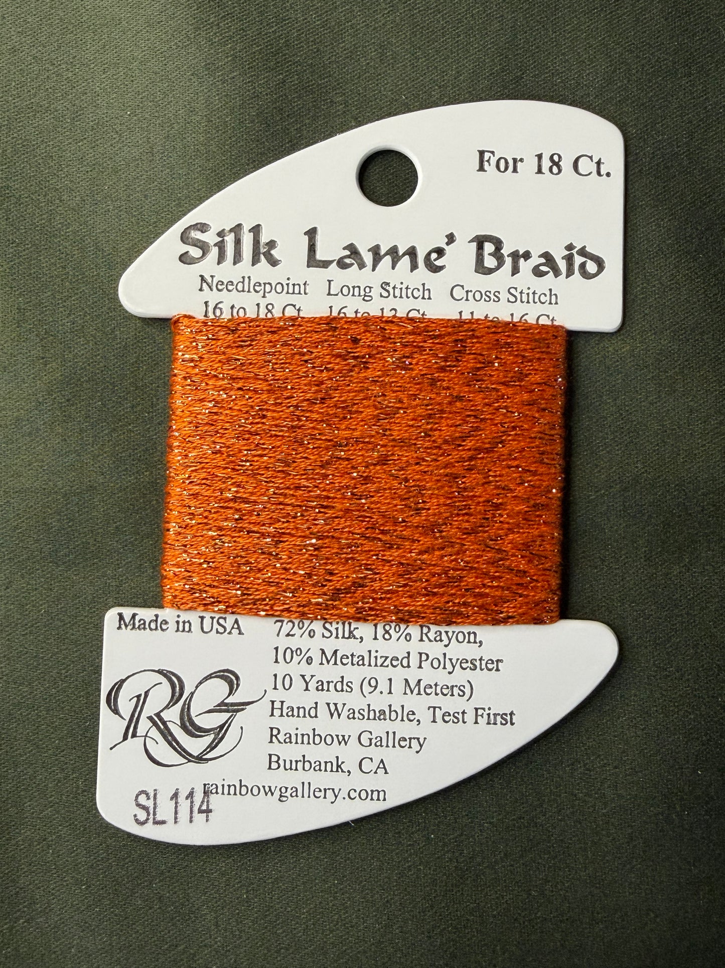 Silk Lame' Brd SL114-Lt Pumkin