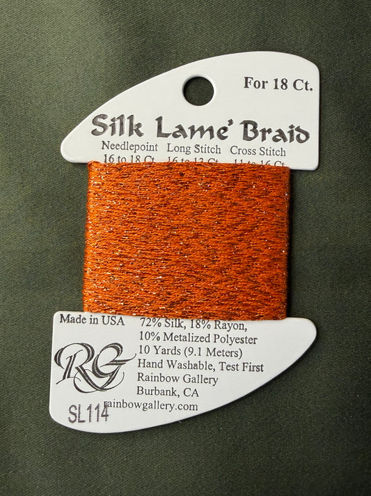 Silk Lame' Brd SL114-Lt Pumkin