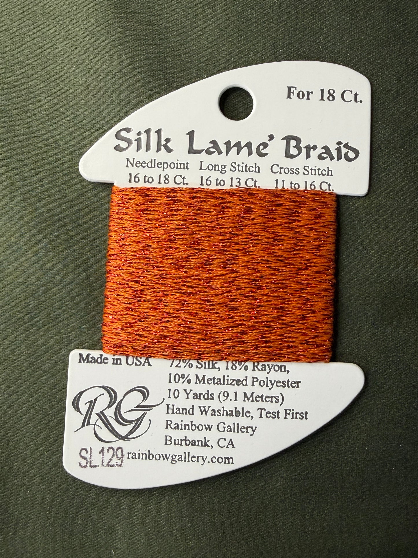 Silk Lame' Brd SL129-Tobasco