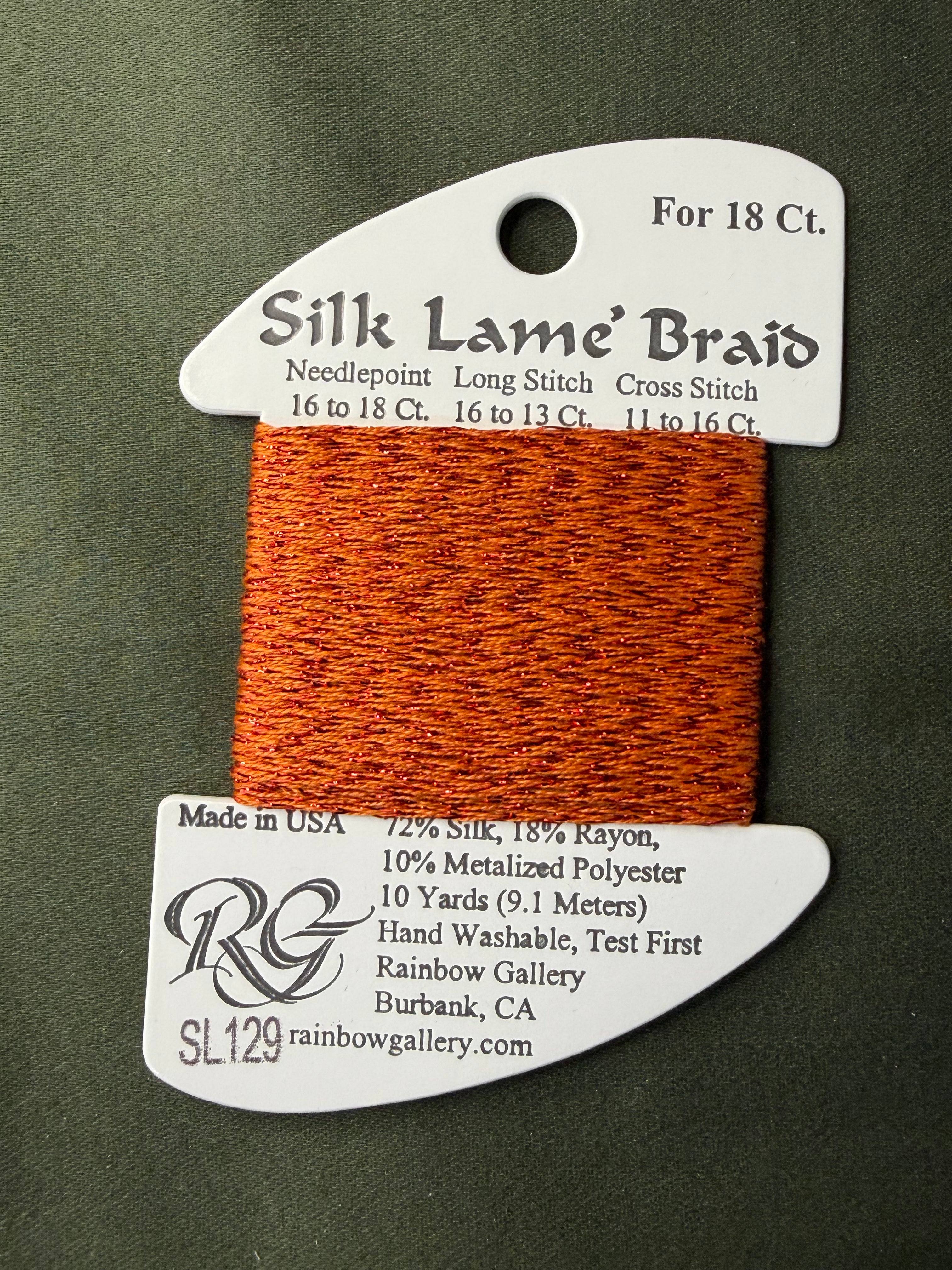 Silk Lame' Brd SL129-Tobasco