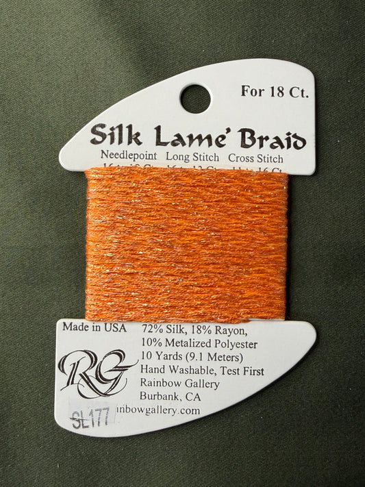 Silk Lame' Brd SL177-Orange Pop