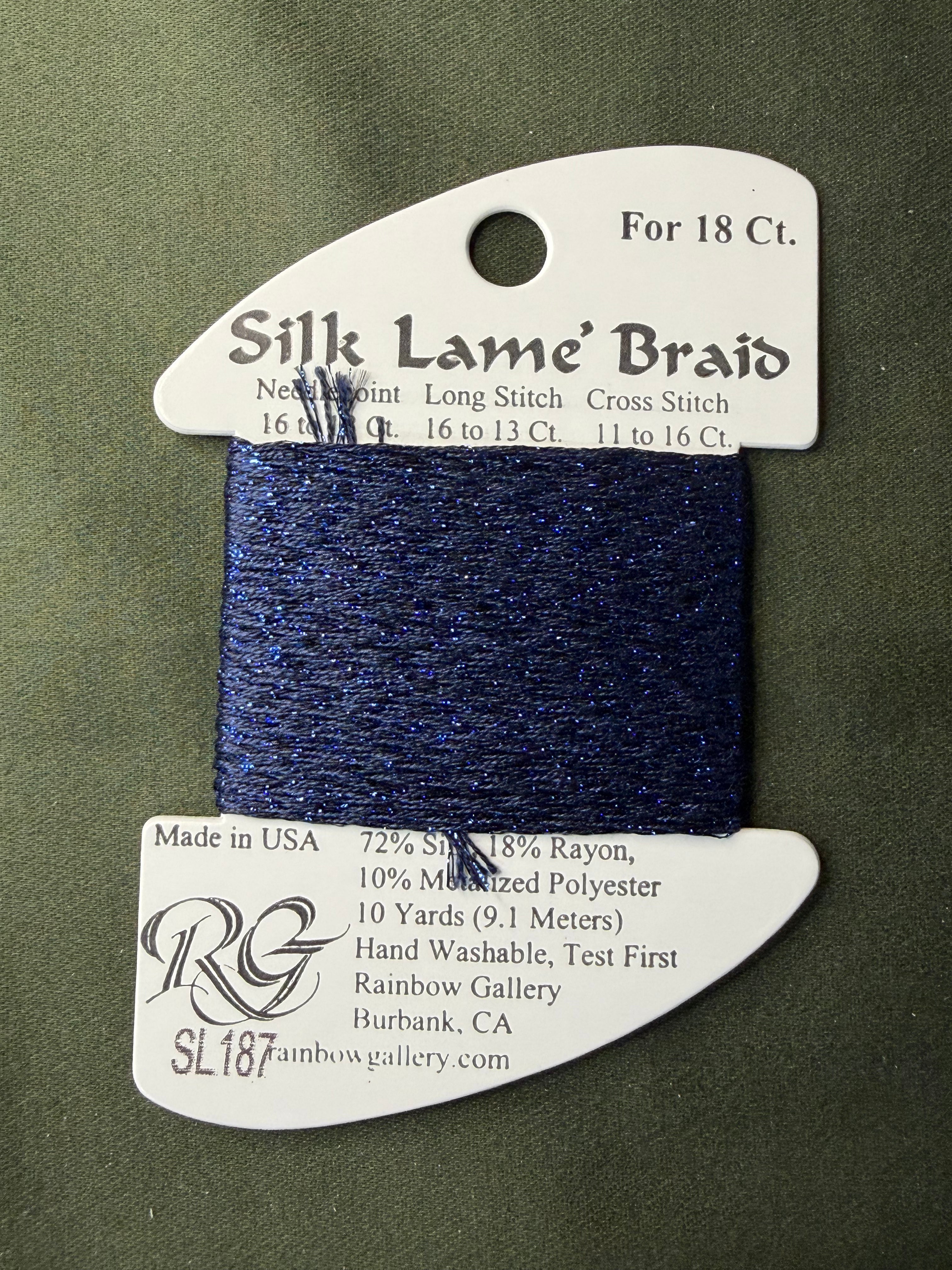 Silk Lame' Brd SL187-Mood Indgo