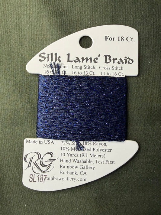 Silk Lame' Brd SL187-Mood Indgo