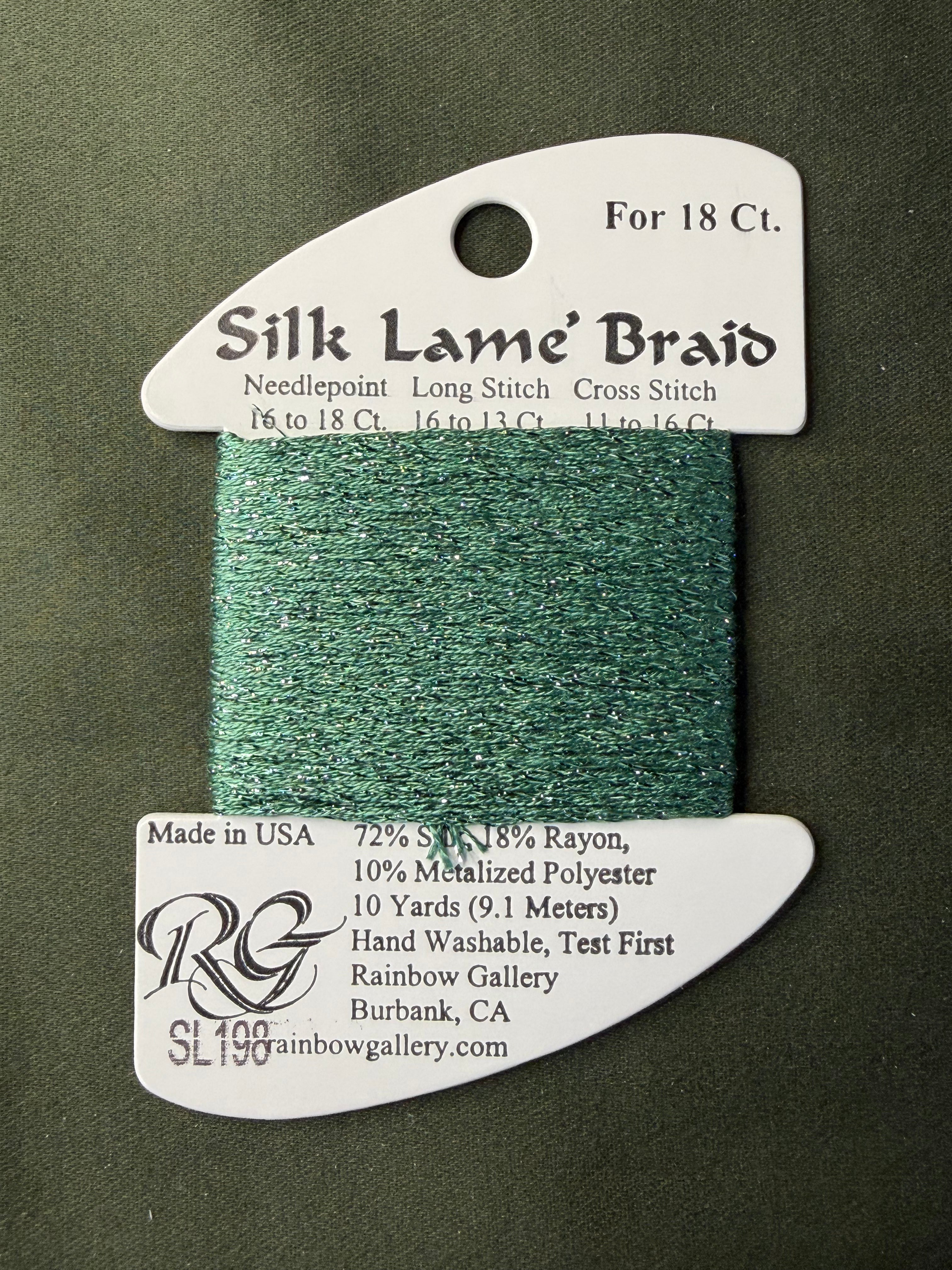 Silk Lame' Brd SL198-Wasabi