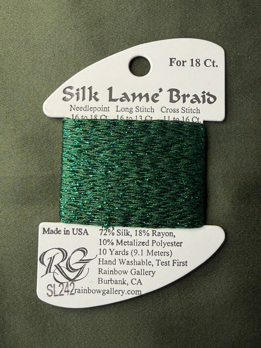Silk Lame' Brd SL242-Peacock Green