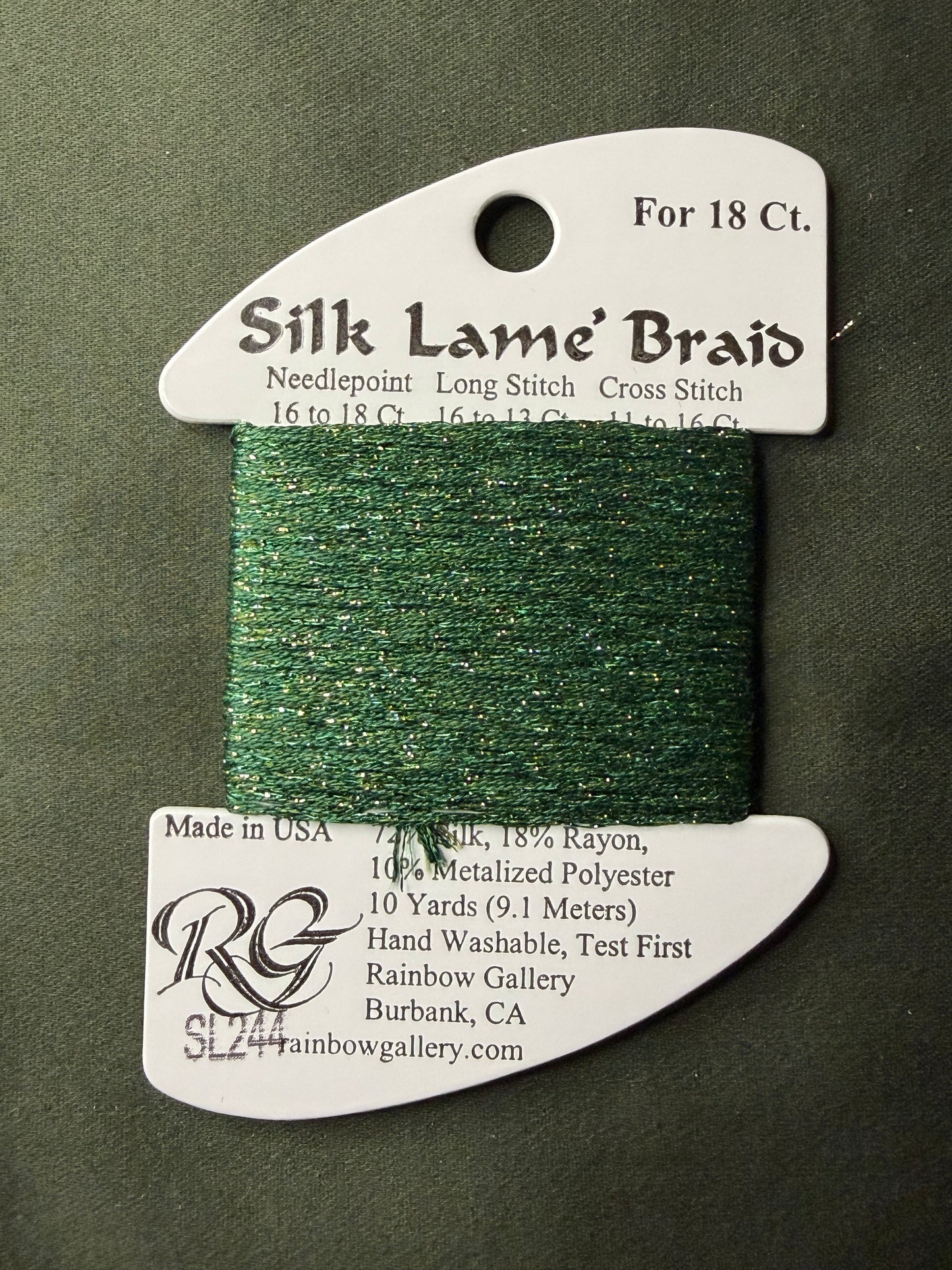 Silk Lame' Brd SL244-Vineyard Gree