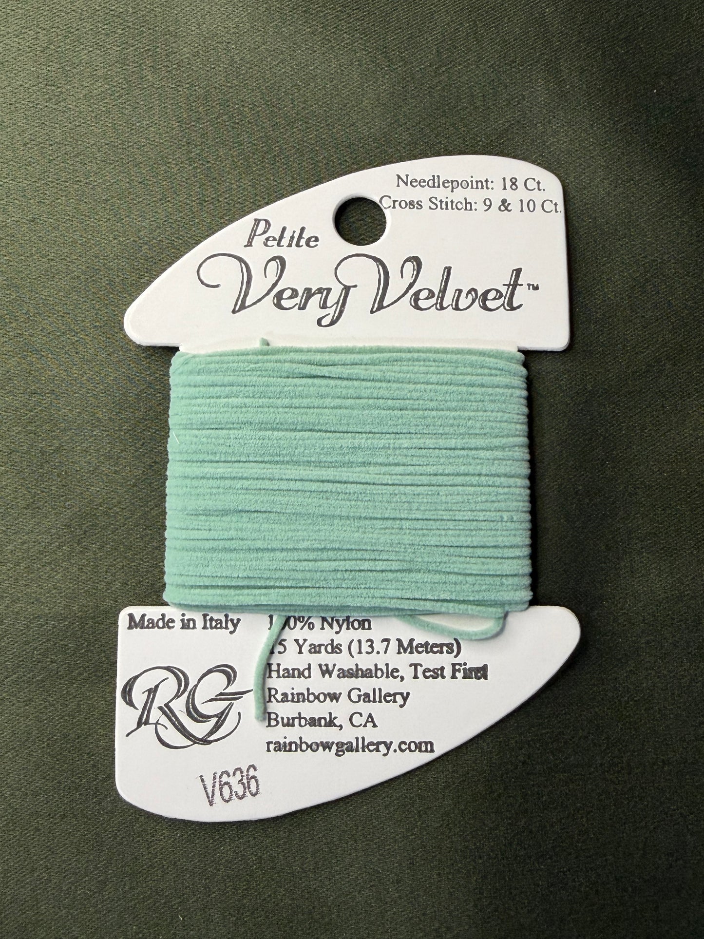 Pet V-Velvet V636-Lt Sea Green